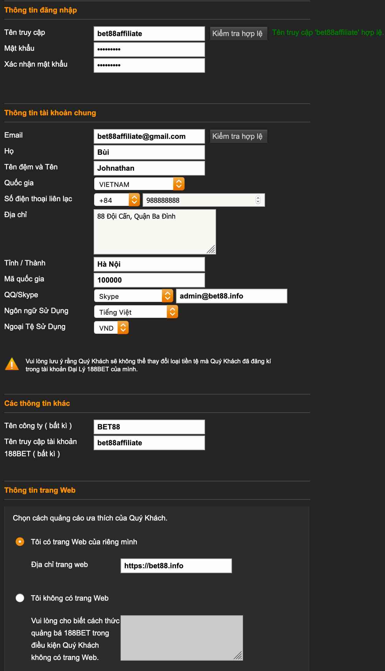 đăng ký đại lý 188bet