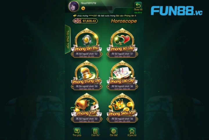 Bật Mí Cách Chơi Horoscope kubet19: Kỹ Thuật Đỉnh Cao Cho Người Chơi 5 Chọn sảnh chơi Horoscope